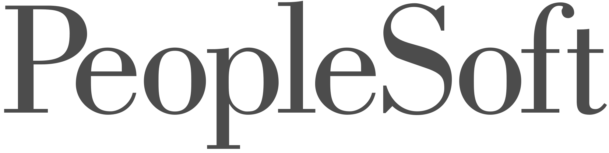 Black and white PeopleSoft_logo